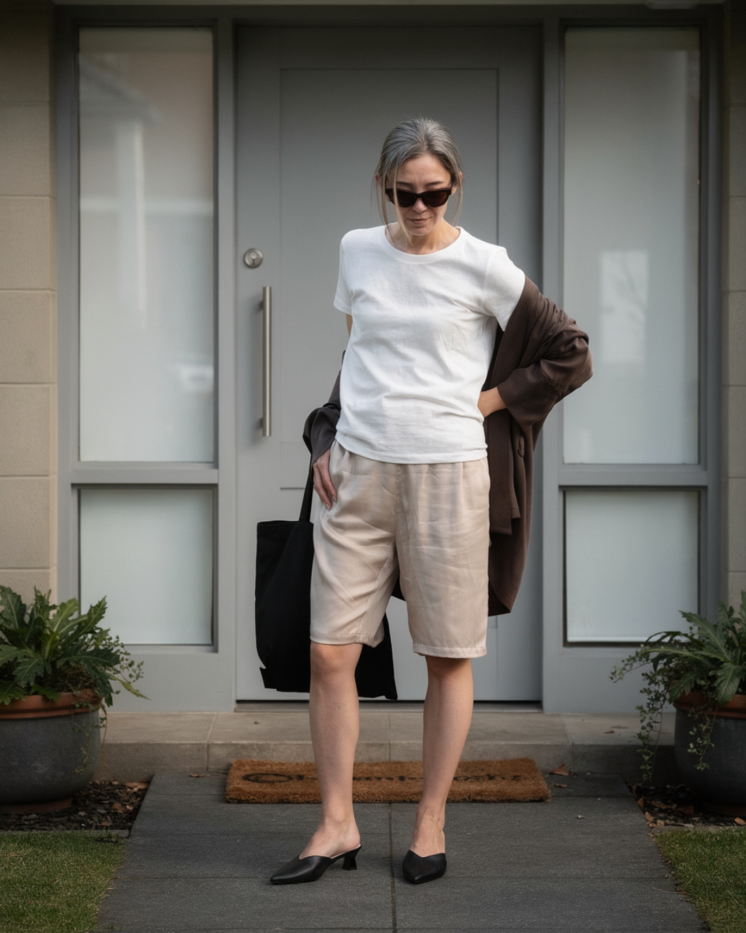 mist shorts / beige