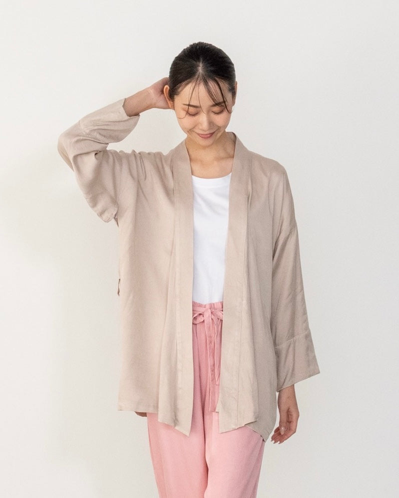 flow shirt / beige
