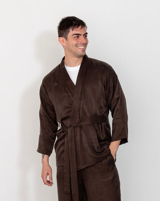 flow shirt / brown