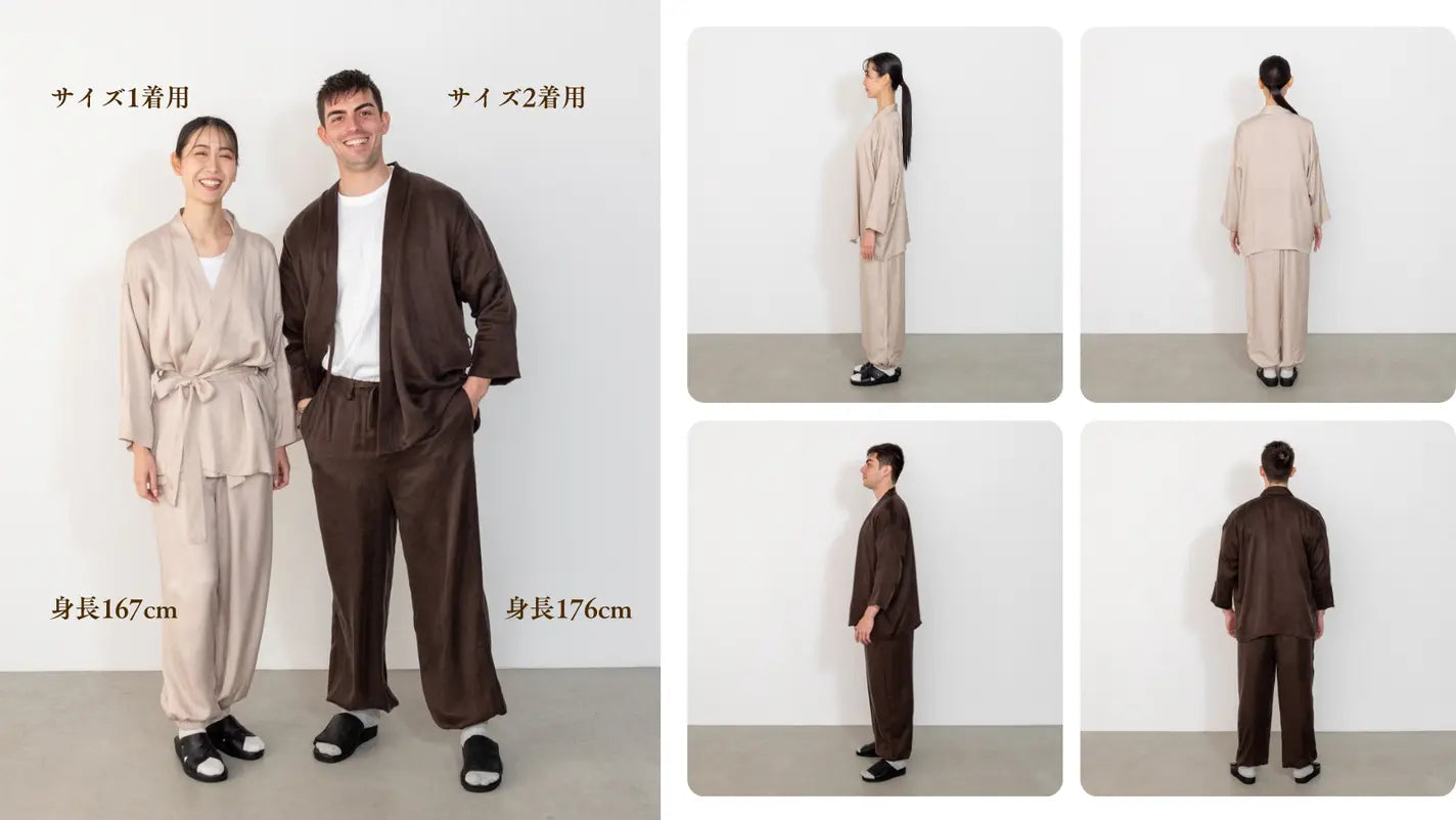 flow shirt / brown