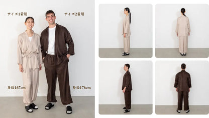 flow shirt / brown