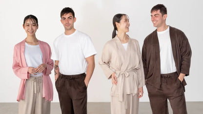flow shirt / brown