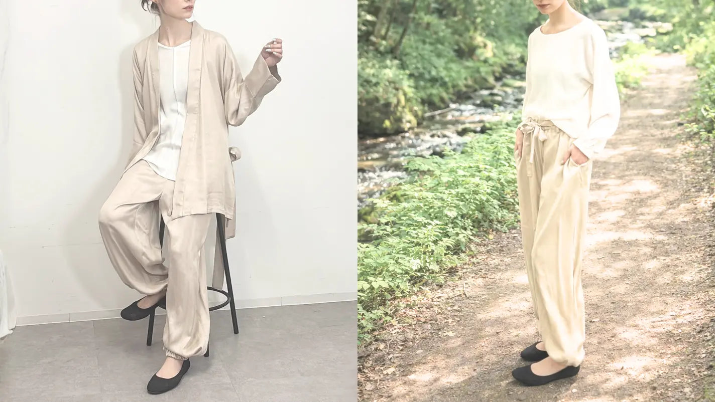 flow shirt / brown